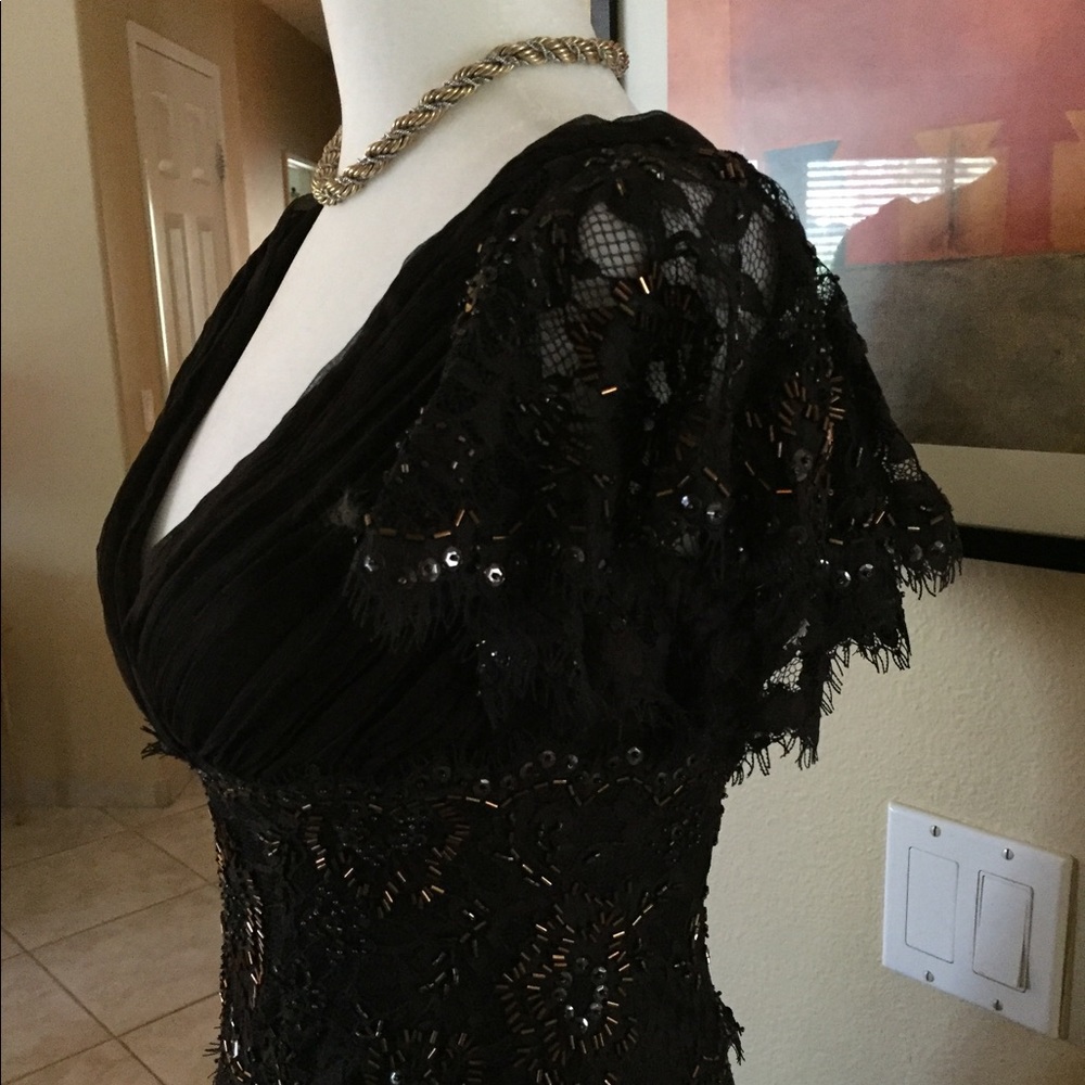 Tadashi Shoji Chocolate Brown Evening Gown - Picture 2 of 10